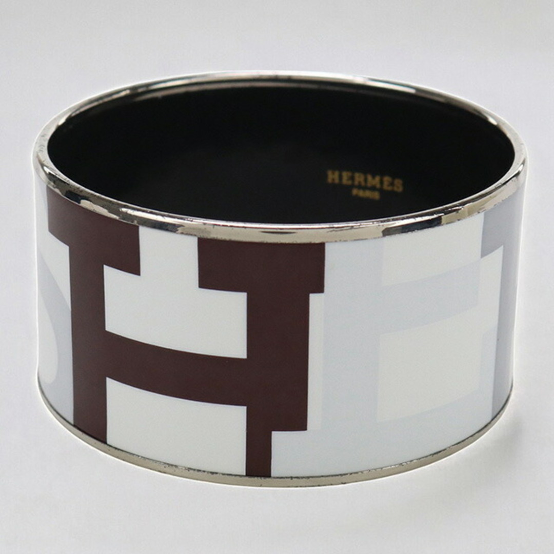 HERMES エルメス バングル エマイユTGM 馬柄 ブラック グレー系