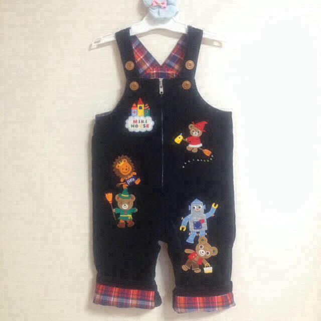 mikihouse(ミキハウス)のプッチー君オーバーオール♡美品80 キッズ/ベビー/マタニティのキッズ服男の子用(90cm~)(その他)の商品写真