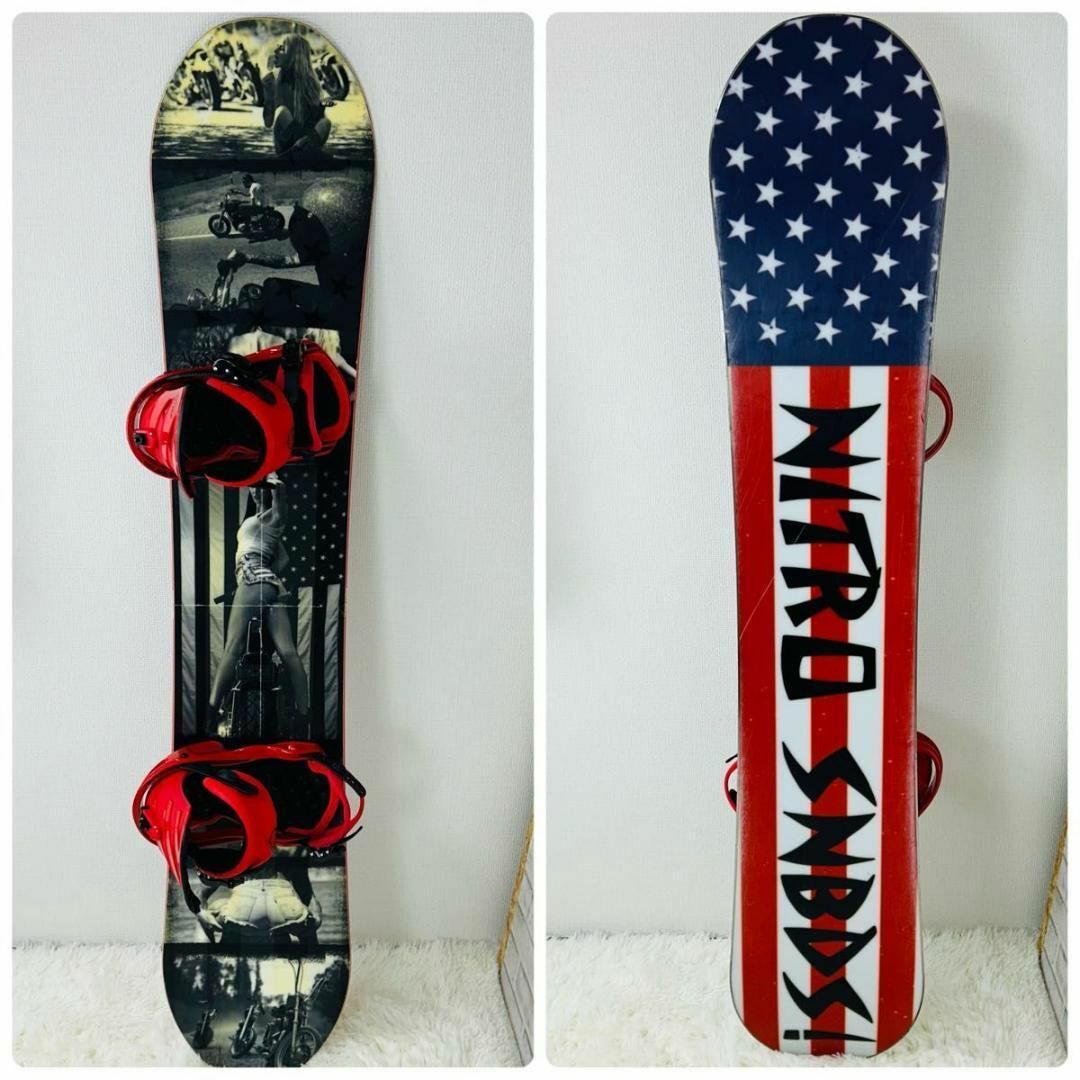 スノーボード nitro ビンディング SALOMON 148cm 2点セット スノーボード nitro ビンディング SALOMON 148cm 2点セット