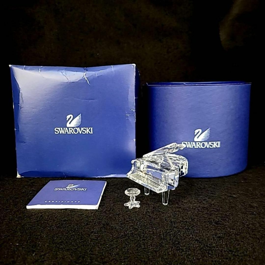 美品・スワロフスキー グランドピアノ 置物 フィギュリン 箱つき 美品・スワロフスキー グランドピアノ 置物 フィギュリン 箱つき