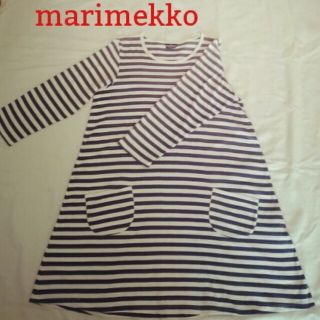 マリメッコ(marimekko)のmarimekko ボーダーワンピース(ミニワンピース)