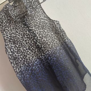 エイチアンドエム(H&M)の袖なしシフォンシャツブラウス (シャツ/ブラウス(半袖/袖なし))