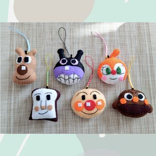 アンパンマン 風 ハンドメイド 《フェルトマスコット ストラップ》