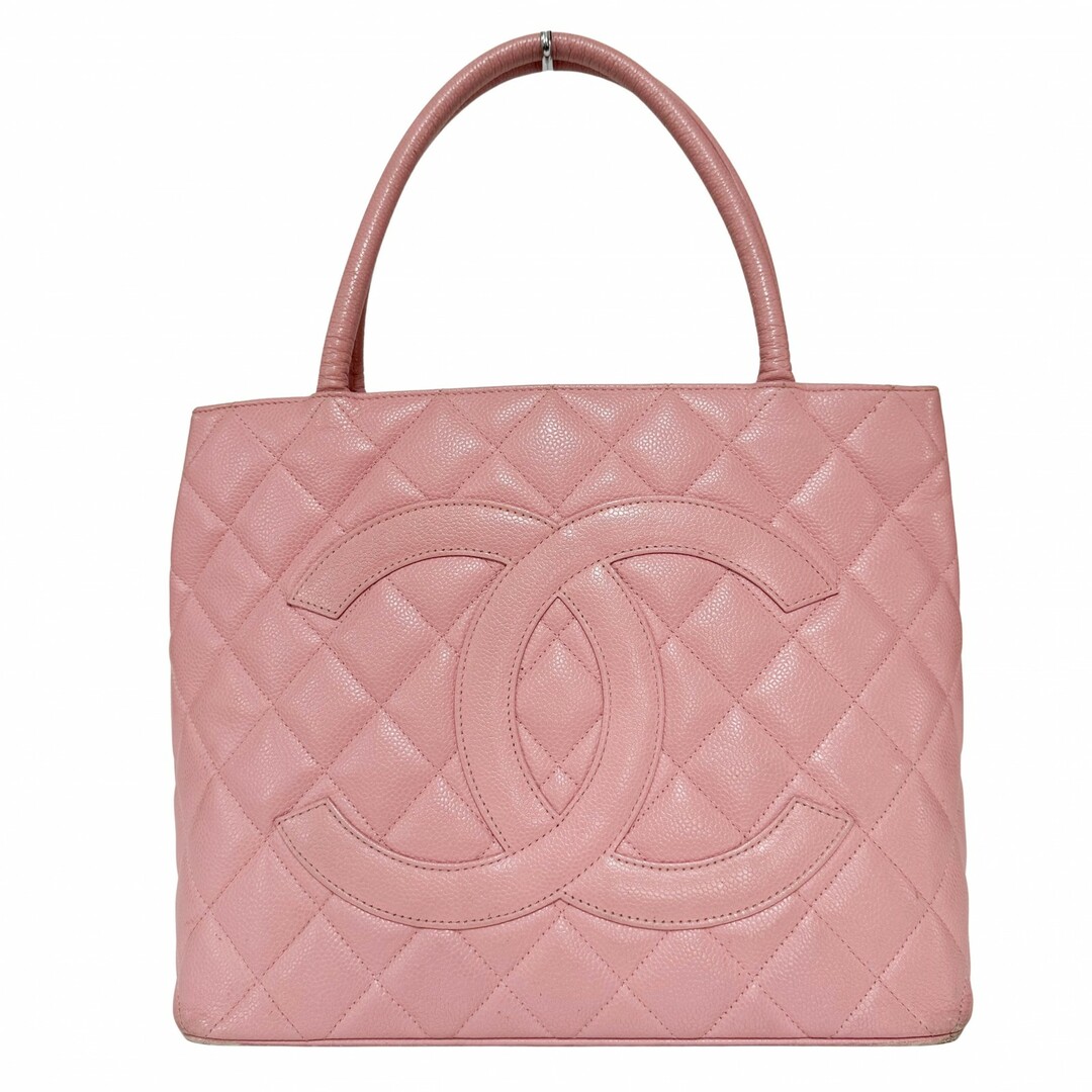 CHANEL - 【CHANEL / シャネル】復刻トート キャビアスキン トートバッグ ピンク シルバー金具 8859491