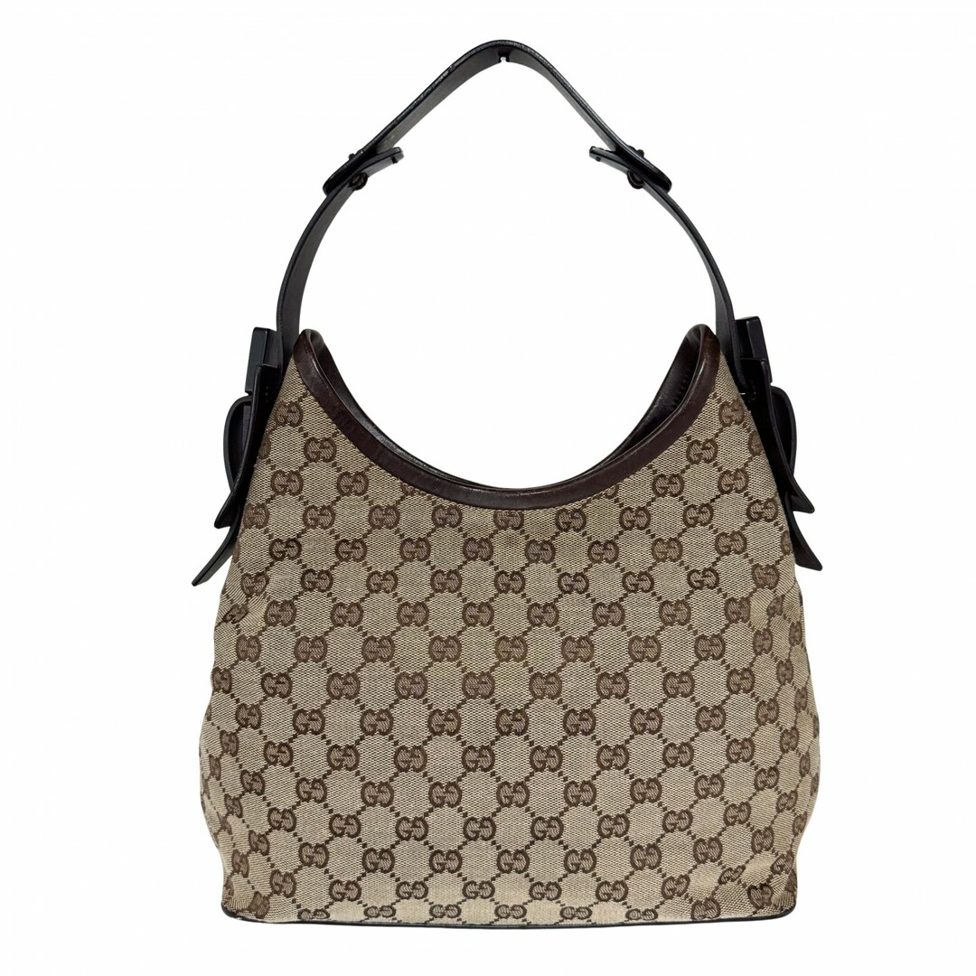 GUCCI - 【GUCCI / グッチ】GGキャンバス ブラウン ショルダーバッグ