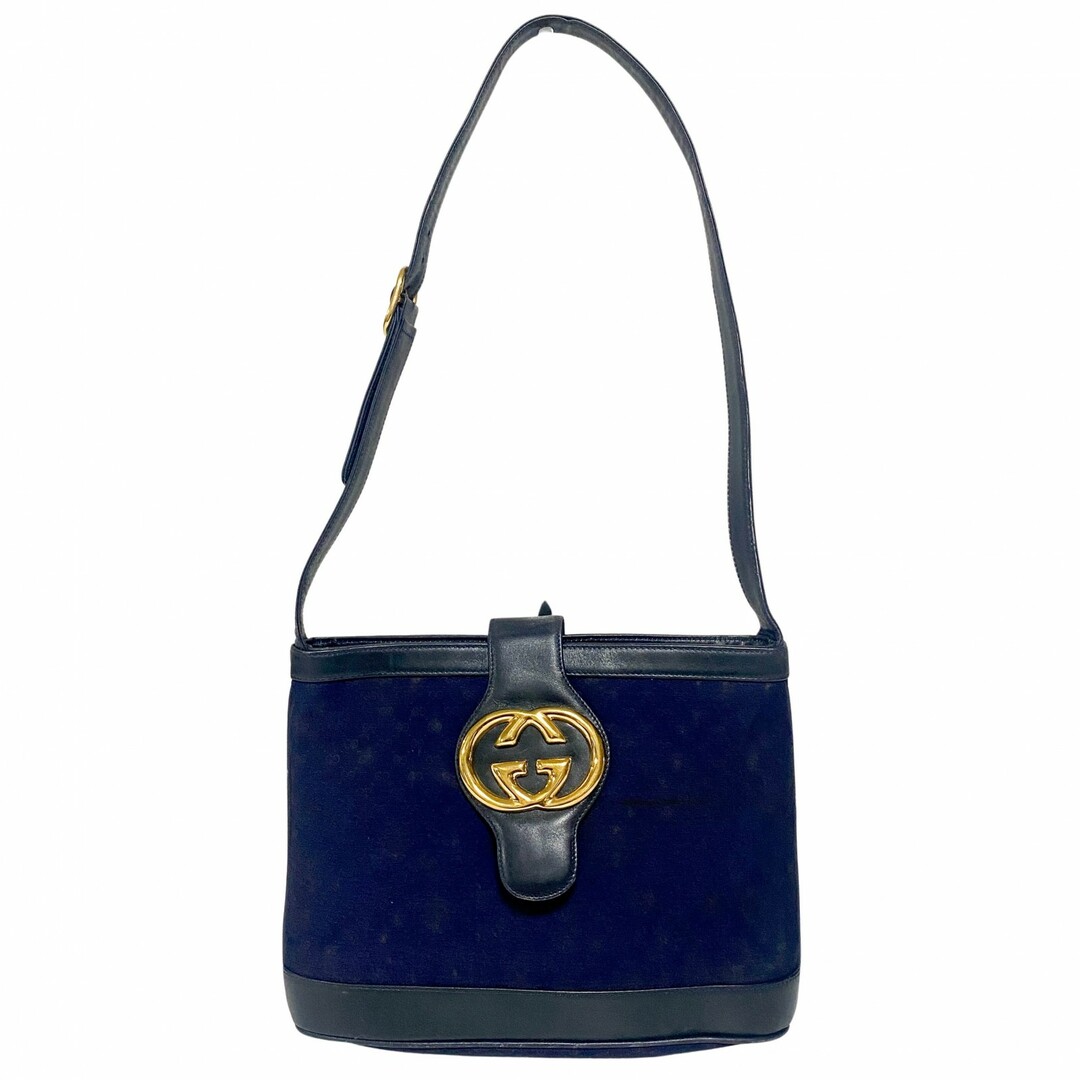 GUCCI - 【GUCCI / グッチ】オールドグッチ/ネイビー ショルダーバッグ