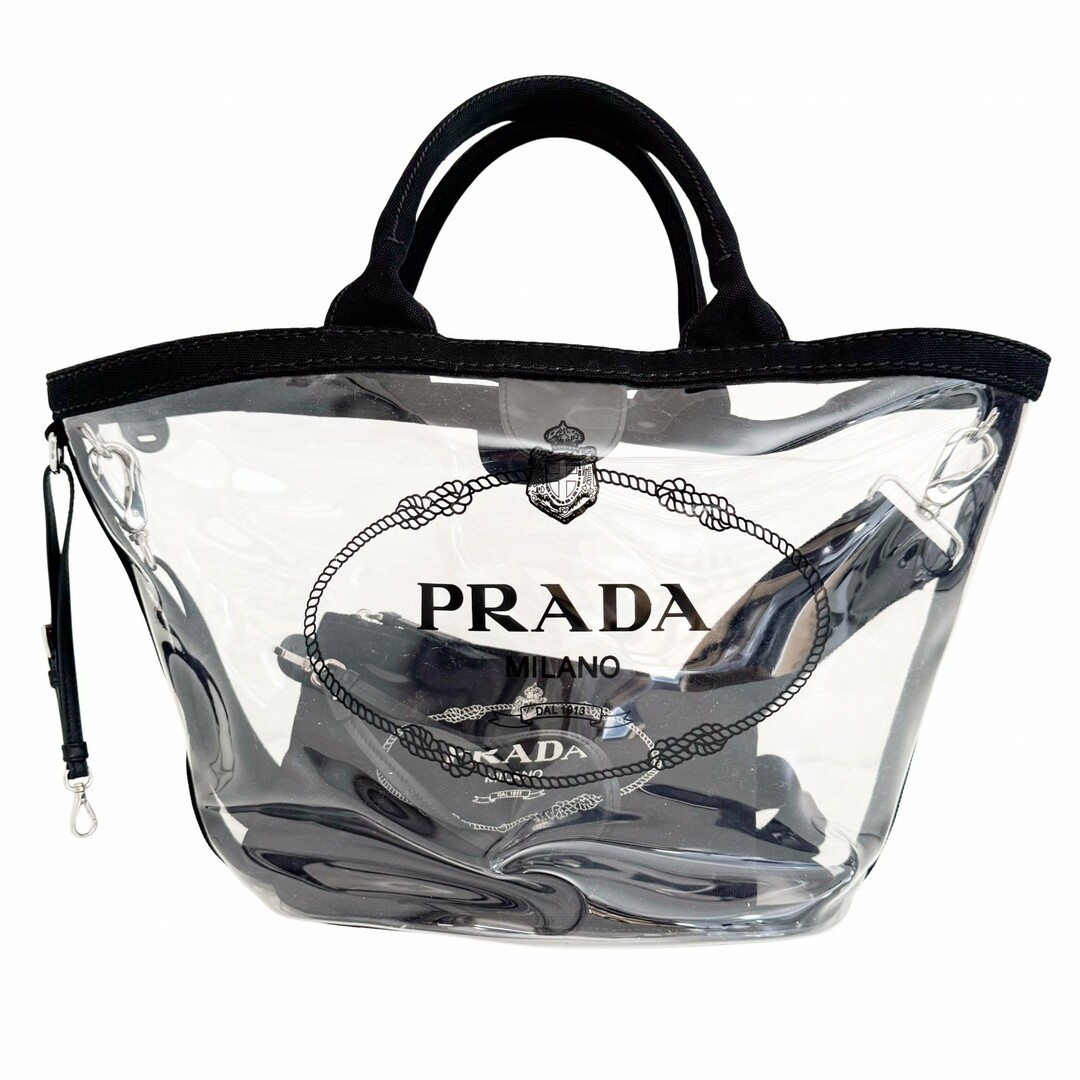 PRADA - 【PRADA / プラダ】プレックシ クリアトートバッグ シースルー / ブラック