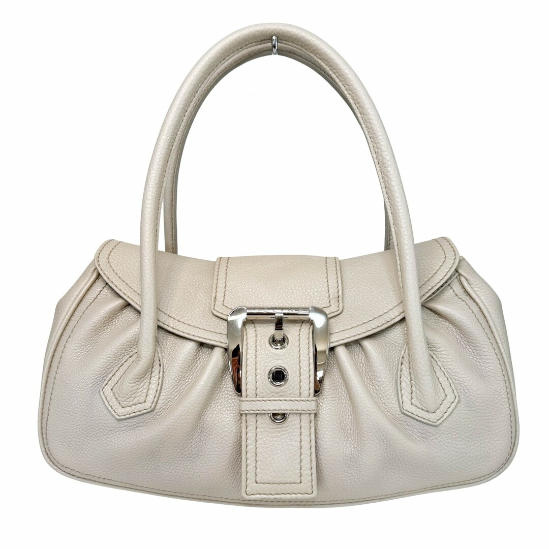 CELINE - 【CELINE / セリーヌ】レザー トップハンドル オフホワイト ベージュ ショルダーバッグ