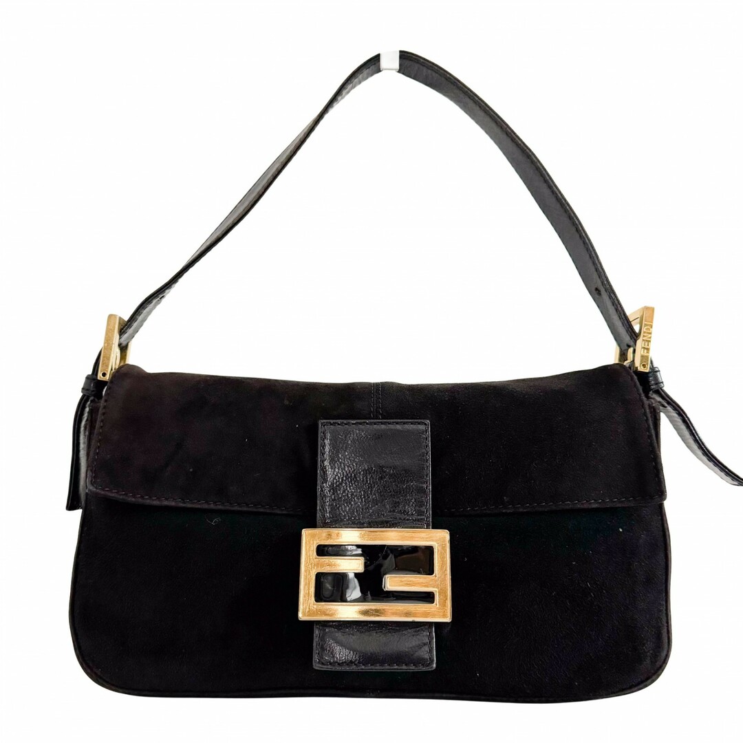 FENDI - 【FENDI / フェンディ】バゲット スエード ブラウン / ゴールド金具 ショルダーバッグ