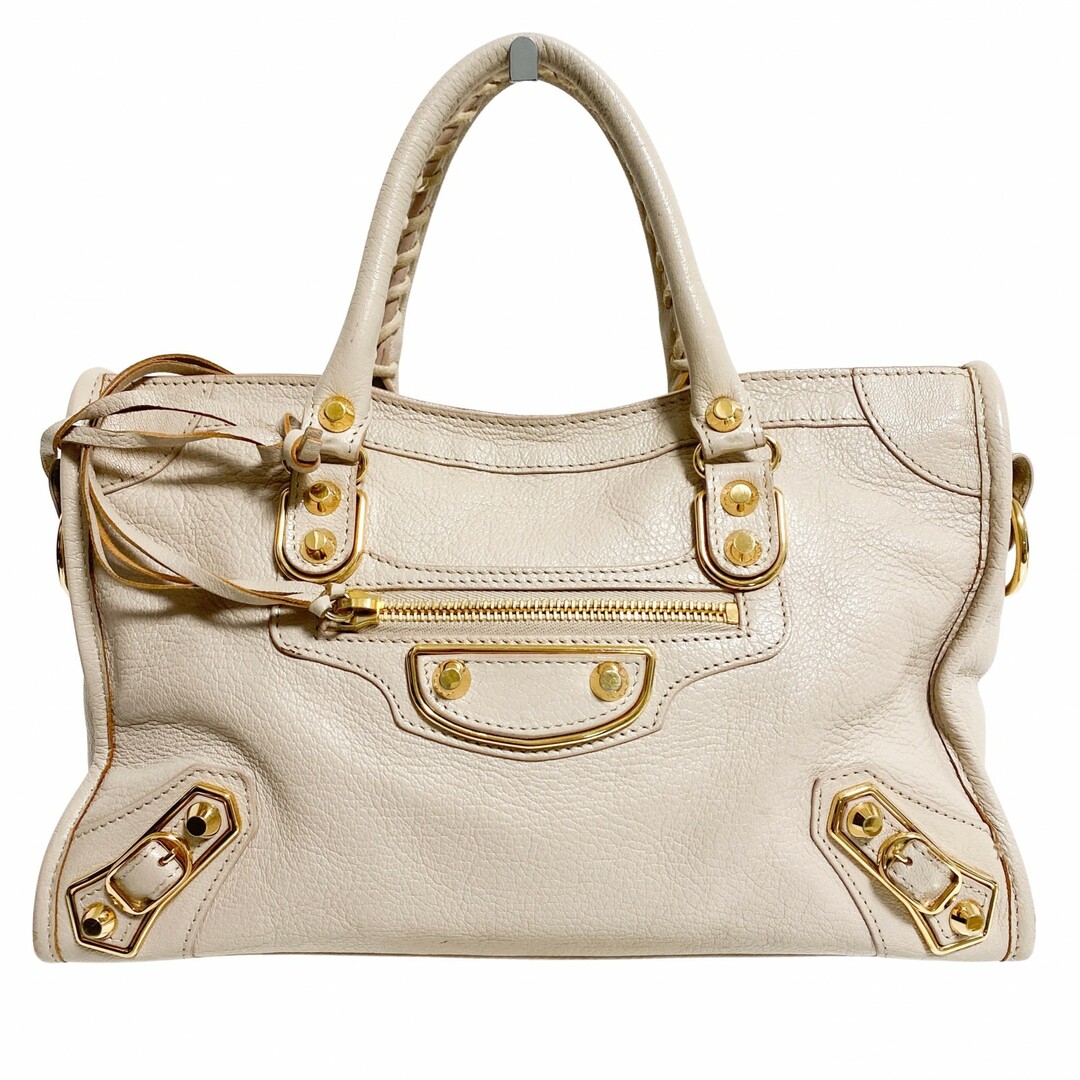 BALENCIAGA - 【BALENCIAGA / バレンシアガ】メタリックエッジシティ S ハンドバッグ ピンク ベージュ 432831 AQ41G 2765