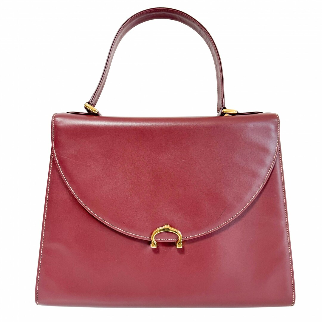 Cartier - 【CARTIER / カルティエ】マストライン ハンドバッグ レザー ボルドー ゴールド金具