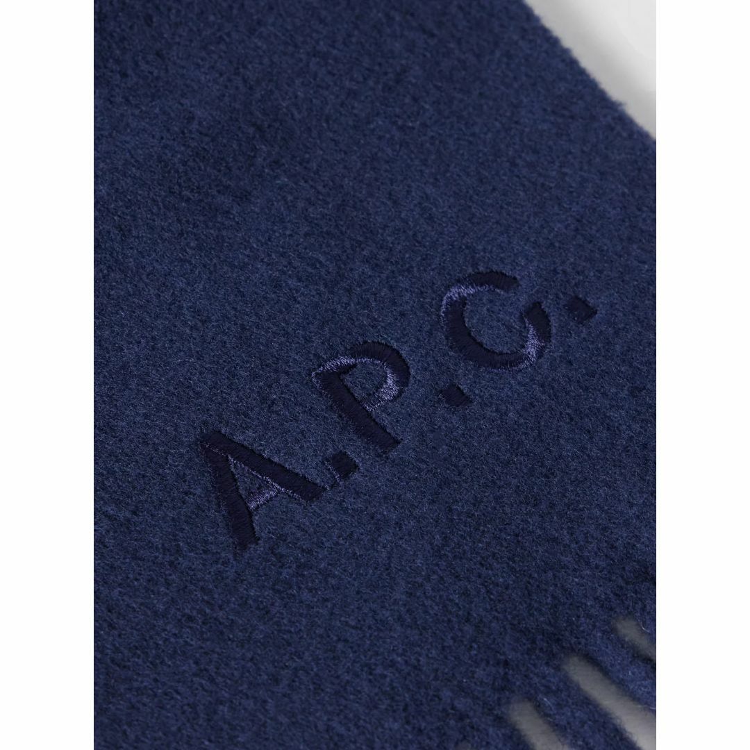 apc Ambroise logo scarf ロゴ マフラー navy apc Ambroise logo scarf ロゴ マフラー navy