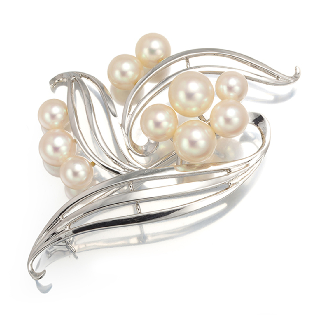 MIKIMOTO - ミキモト ブローチ パール 真珠 5.6-7.8mm フラワー MIKIMOTO - ミキモト ブローチ パール 真珠 5.6-7.8mm フラワー