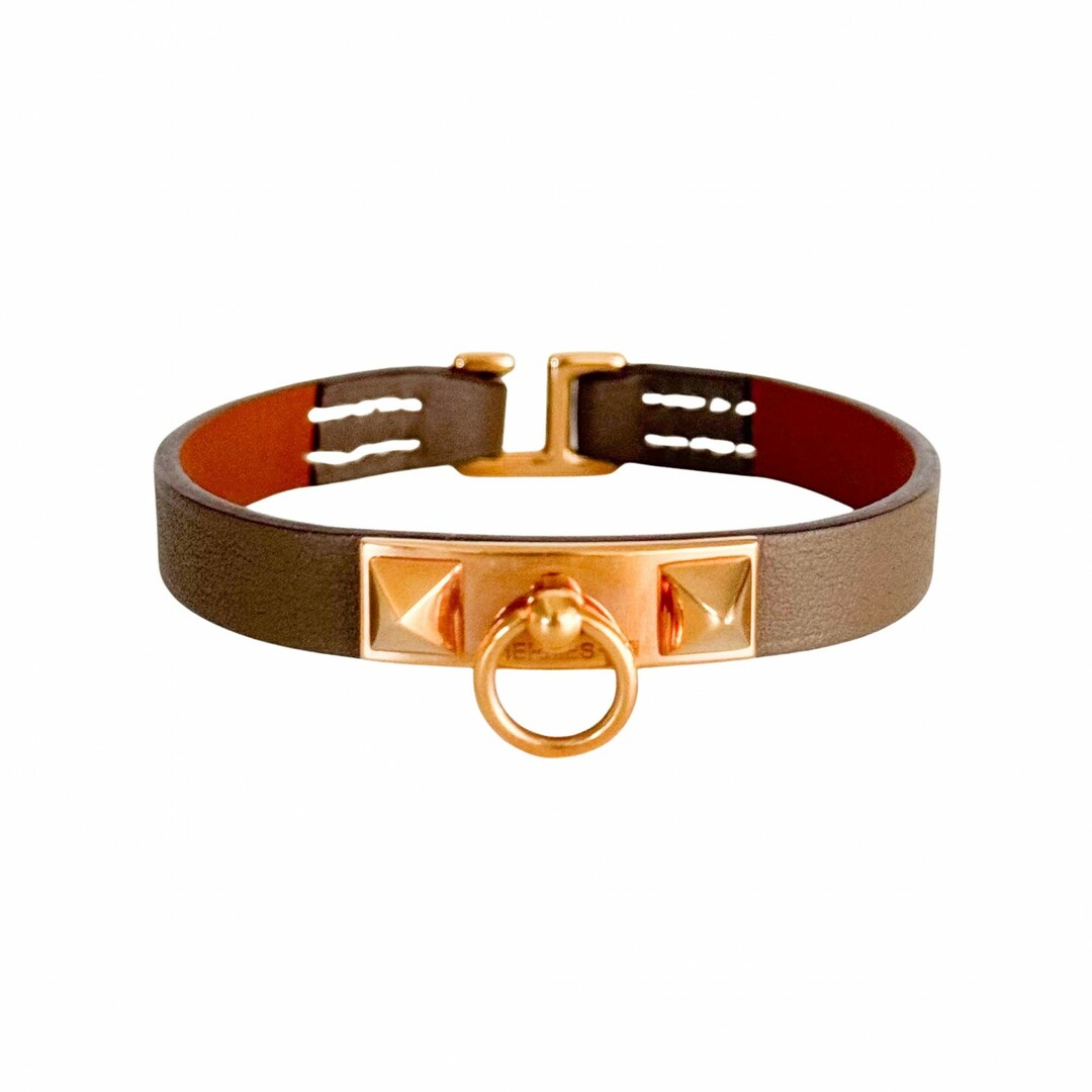 HERMES - 【HERMÈS / エルメス】リヴァル コリエドシアン ゴールド金具 スウィフト レザー ブレスレット
