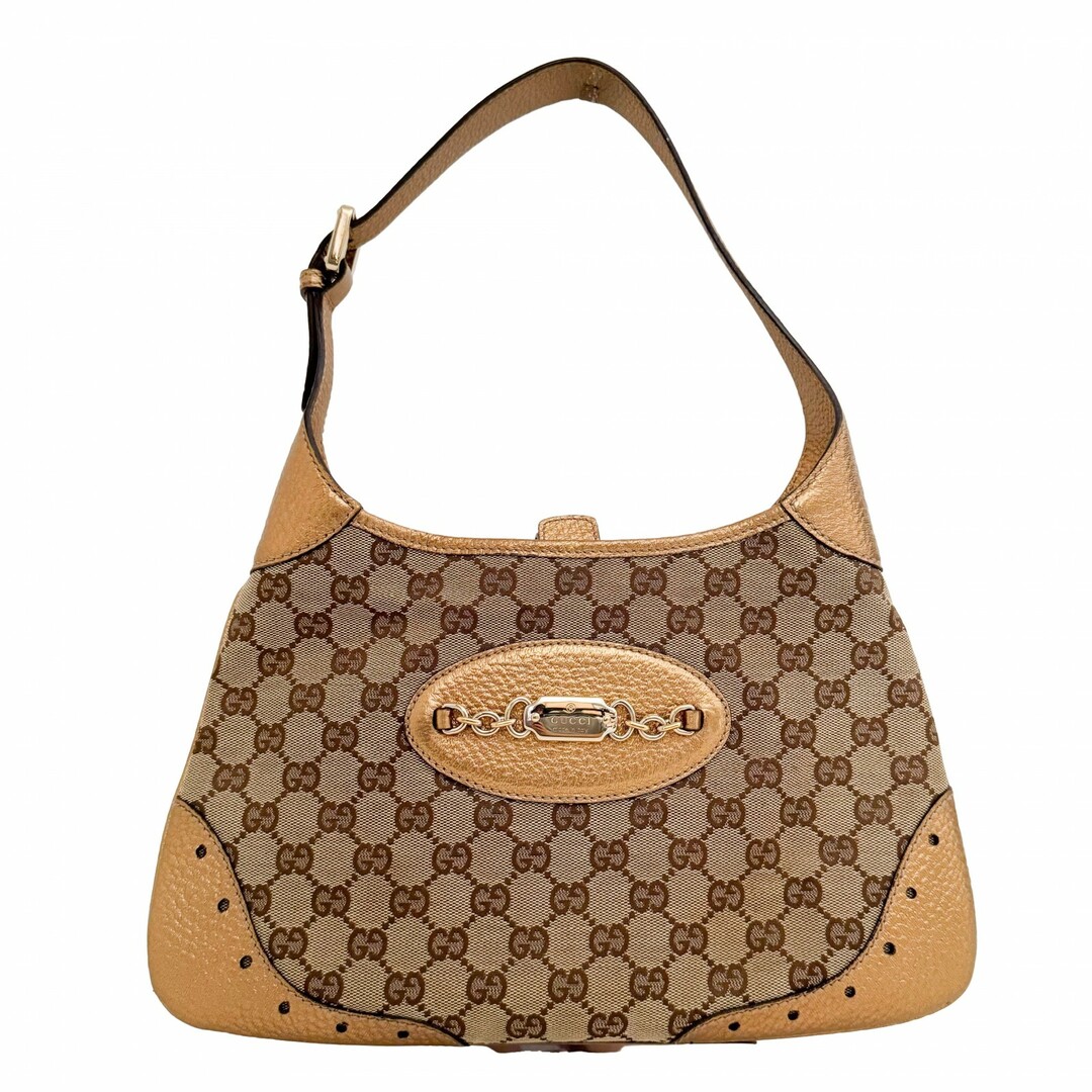 GUCCI - 【GUCCI / グッチ】希少 GGキャンバス ゴールド ジャッキー ホースビット ショルダーバッグ