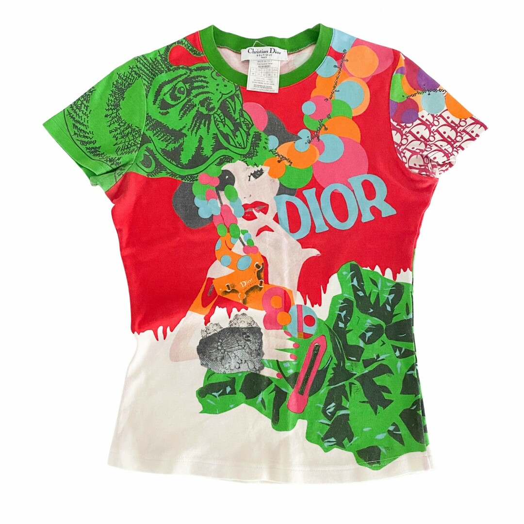 Dior - 【DIOR / ディオール】2005SS ガリアーノ ヴィンテージ アート Tシャツ マルチカラー