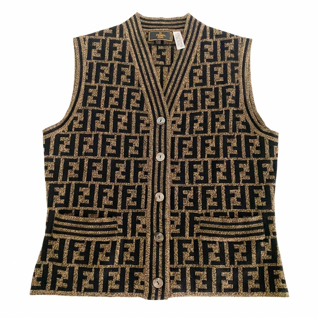 FENDI - 【FENDI / フェンディ】ズッカモノグラム FFロゴニット ベスト