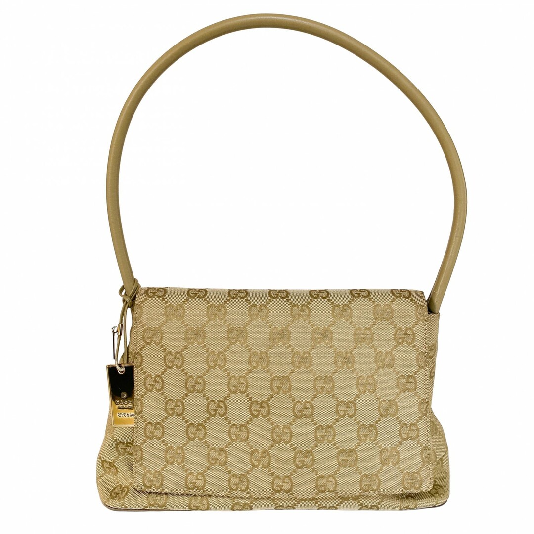 GUCCI - 【GUCCI / グッチ】GG キャンバス ゴールド ショルダーバッグ