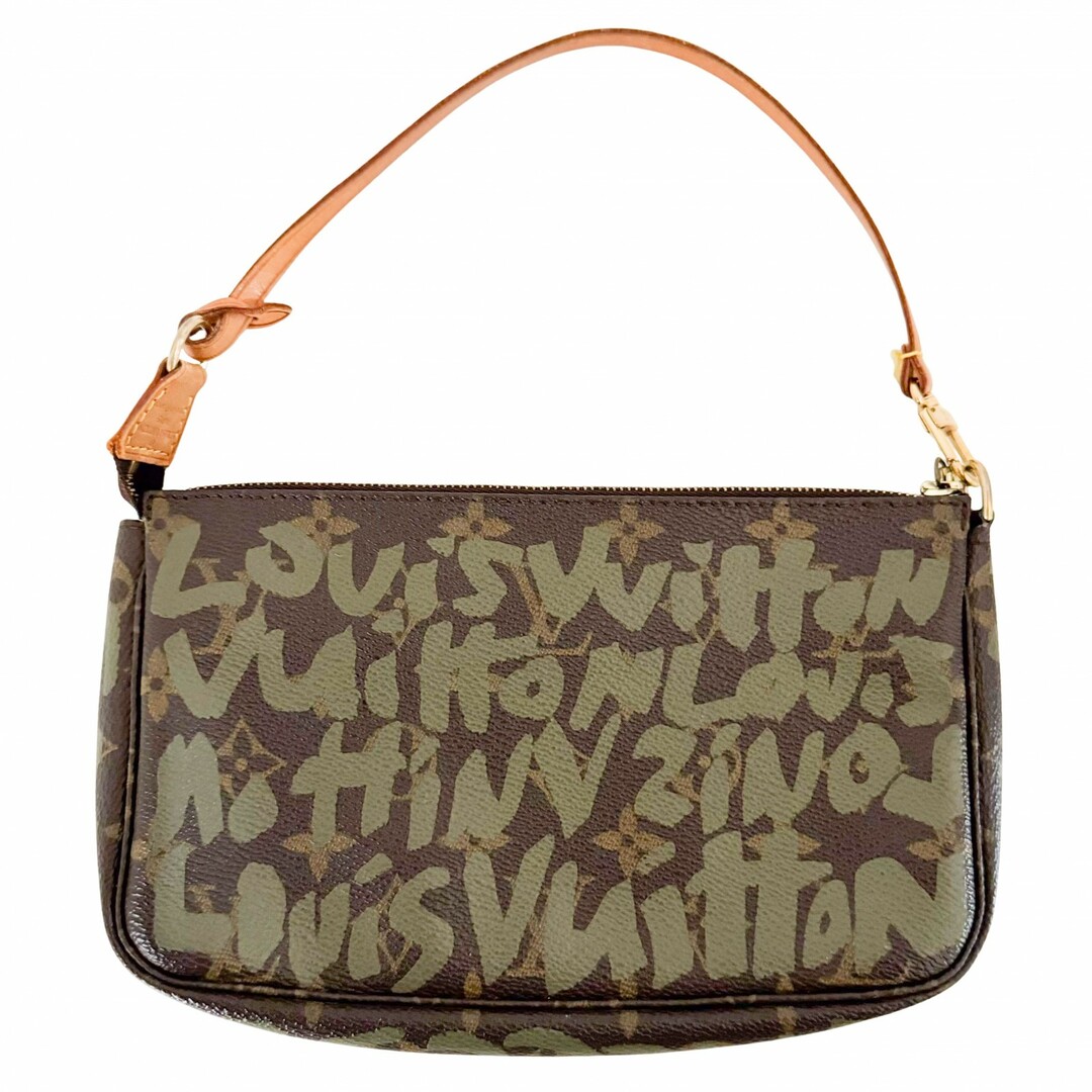 LOUIS VUITTON - 【LOUIS VUITTON / ルイ・ヴィトン】スティーブン スプラウス ポシェット・アクセソワール モノグラムグラフティ カーキ M92191