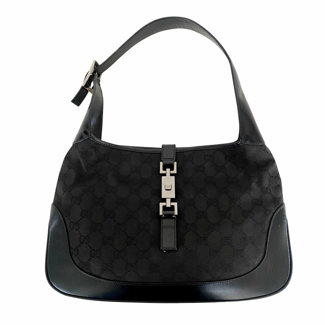 GUCCI - 【GUCCI / グッチ】ジャッキー ＧＧキャンバス ブラック ワンショルダー バッグ