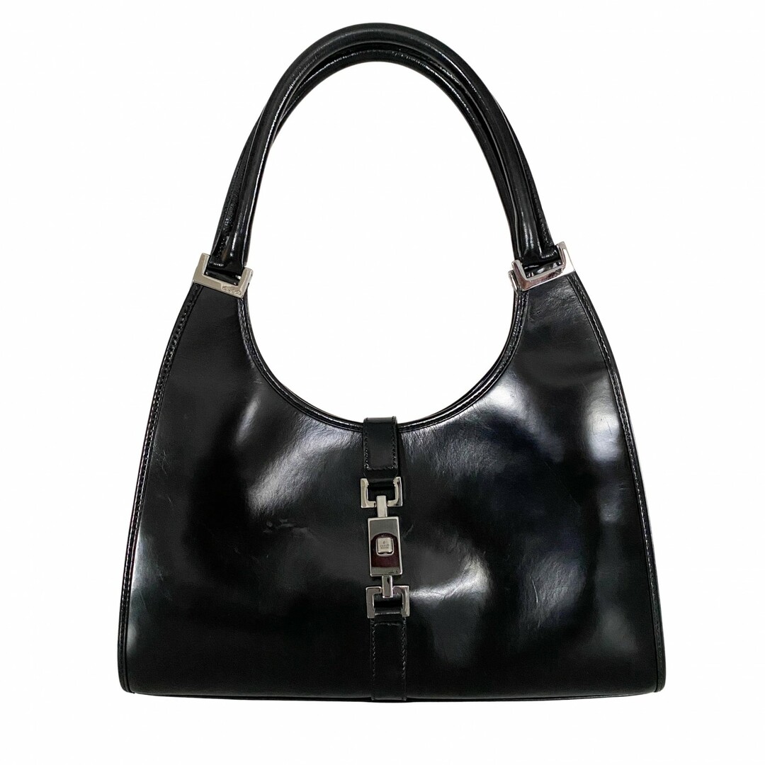 GUCCI - 【GUCCI / グッチ】ジャッキー レザー ブラック ショルダーバッグ