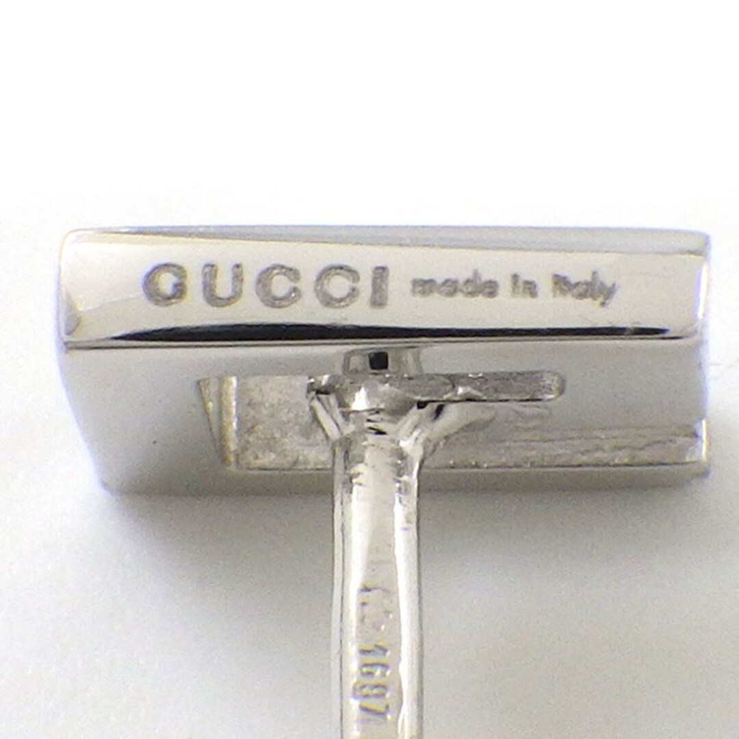 GUCCI - グッチ GUCCI ピアス G ロゴ スクエア K18WG 【中古】の GUCCI - グッチ GUCCI ピアス G ロゴ スクエア K18WG 【中古】の