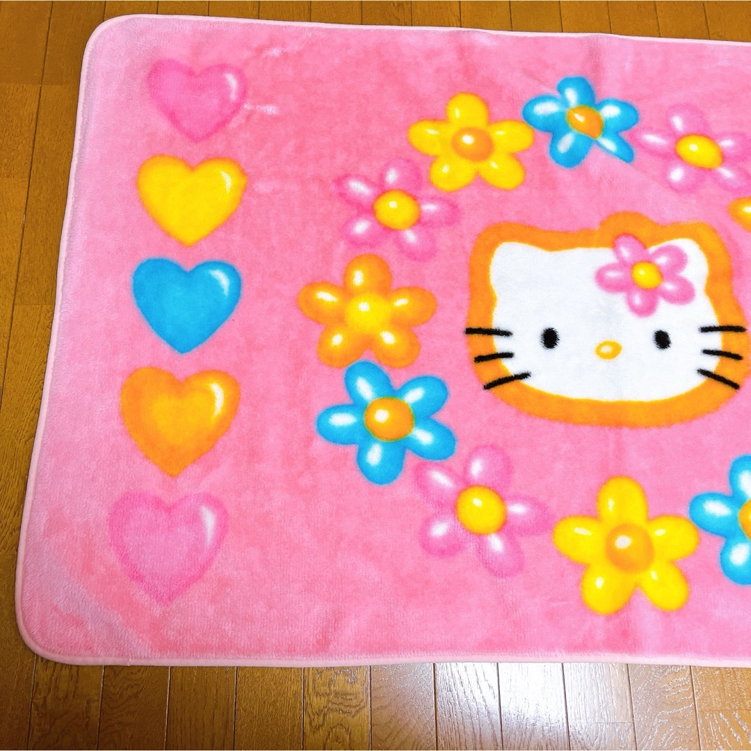 ハローキティ ブランケット 毛布 レトロ 1998 お花 カオハナ ハローキティ ブランケット 毛布 レトロ 1998 お花 カオハナ