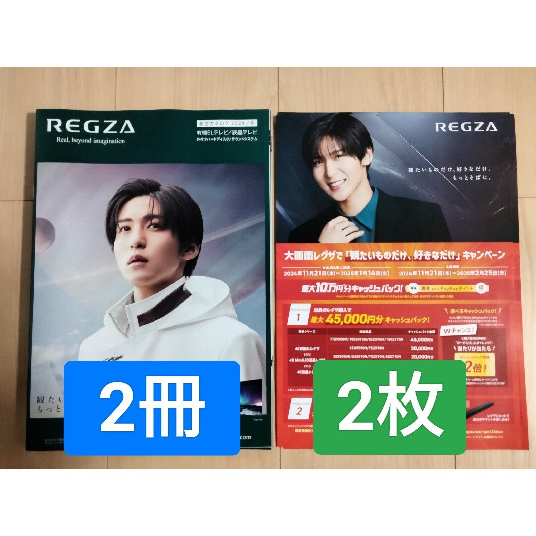 目黒蓮REGZA レグザ総合カタログ2024 冬 2冊レグザキャンペーン エンタメ/ホビーのコレクション(印刷物)の商品写真
