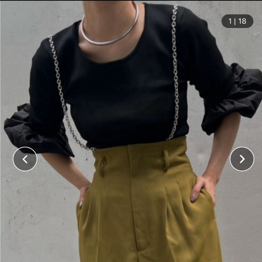 Ameri VINTAGE - AMERI ピンチスリーブニットトップスの通販 by Ameri VINTAGE - AMERI ピンチスリーブニットトップスの通販 by