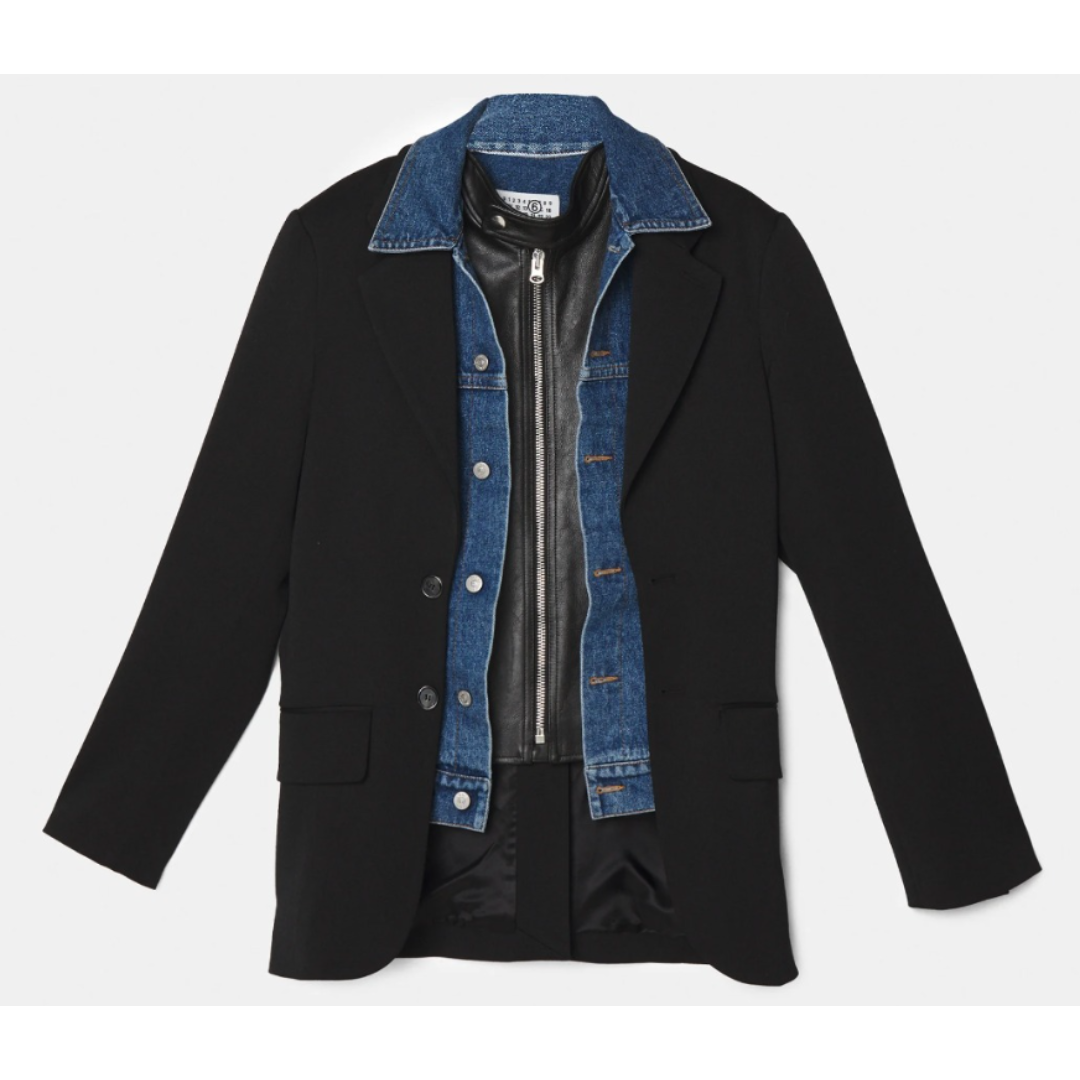 MM6 - MM6 Maison Margiela / レイヤード シングル ジャケットの MM6 - MM6 Maison Margiela / レイヤード シングル ジャケットの