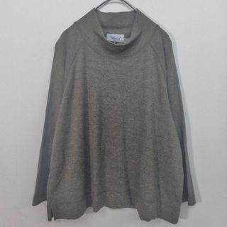 【Amical】レディース　ハイネック　長袖チュニック　ゆったり　カーキ色　M(Tシャツ(半袖/袖なし))