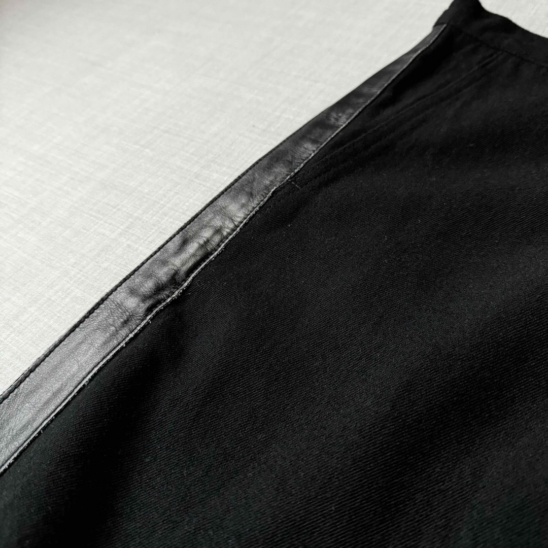 美品 COMME des GARCONS レザーライン スラックス SS パンツ 美品 COMME des GARCONS レザーライン スラックス SS パンツ