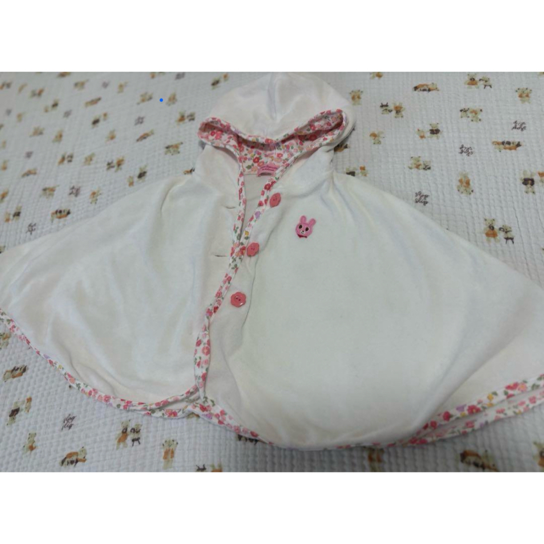mikihouse(ミキハウス)のミキハウス ポンチョタオル ベビー キッズ/ベビー/マタニティのベビー服(~85cm)(バスローブ)の商品写真
