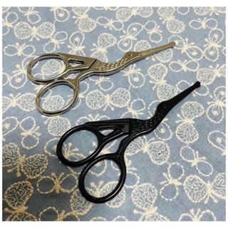 【ヴィンテージ✴︎】コウノトリ　糸切りバサミ　刺繍糸　刺し子　糸　はさみ(はさみ/カッター)