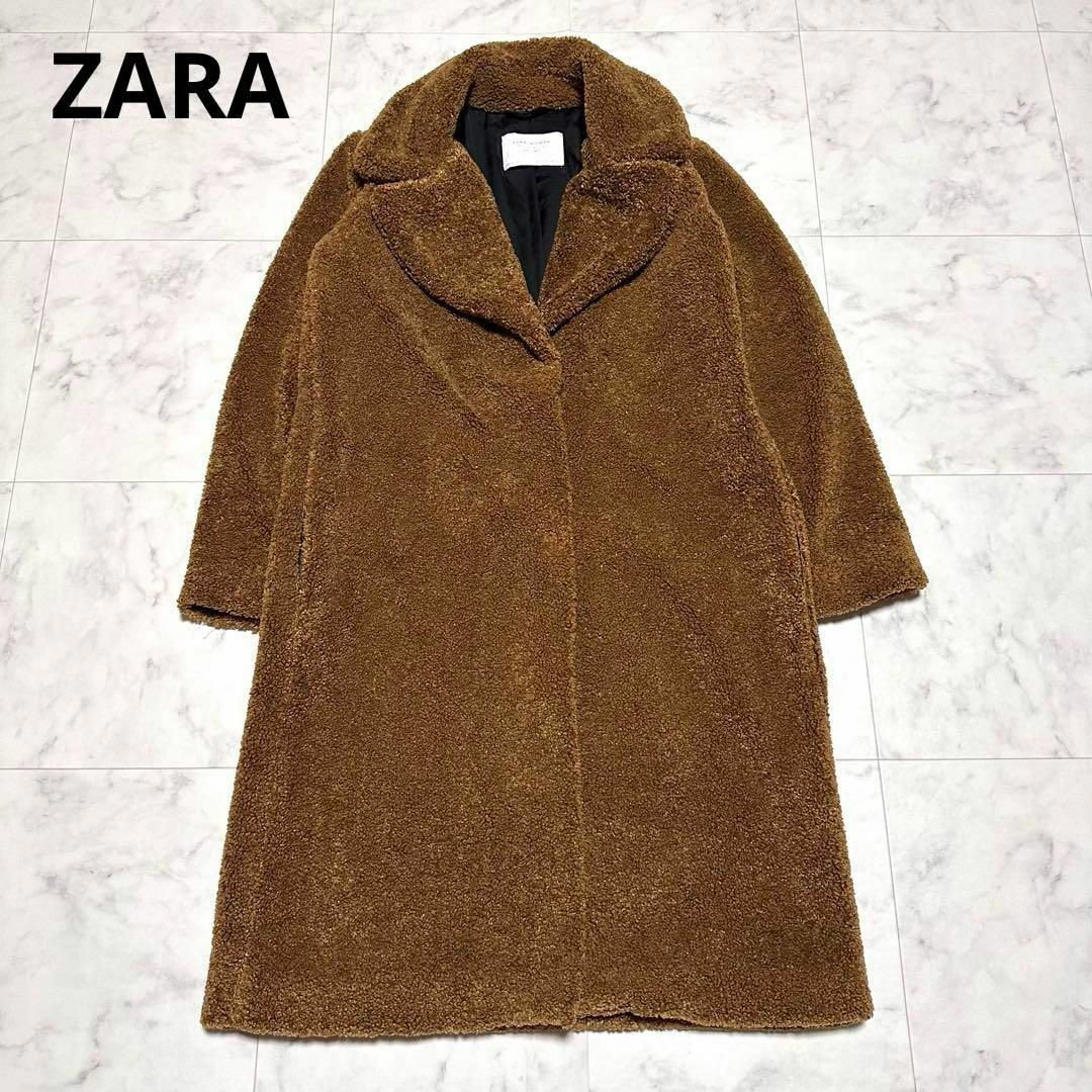 美品✨ザラ テディベアコート フェイクボア ロングコート 美品✨ザラ テディベアコート フェイクボア ロングコート