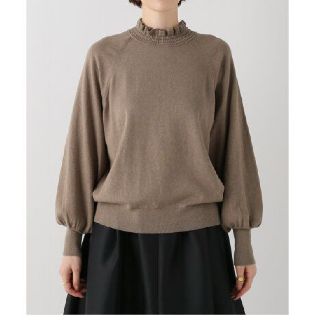 IENA イエナバックリボンニット ベージュ