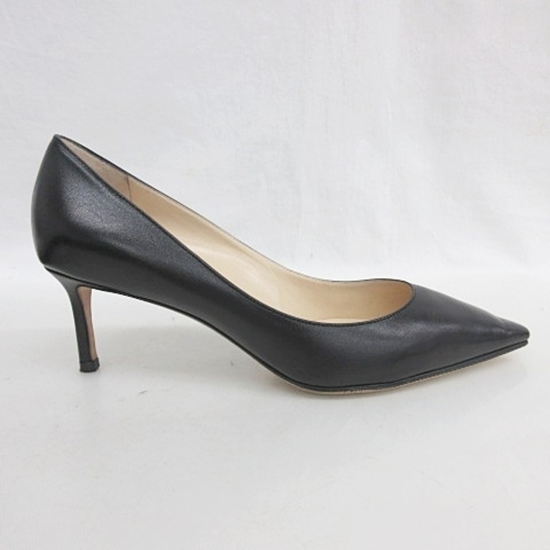 ジミーチュウ JIMMY CHOO パンプス レザー 黒 ブラック 38 1/2 ジミーチュウ JIMMY CHOO パンプス レザー 黒 ブラック 38 1/2
