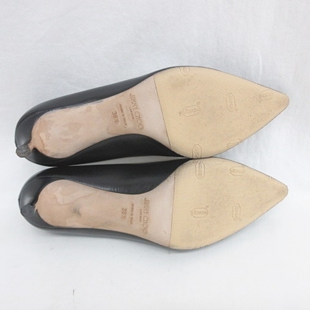 ジミーチュウ JIMMY CHOO パンプス レザー 黒 ブラック 38 1/2 ジミーチュウ JIMMY CHOO パンプス レザー 黒 ブラック 38 1/2