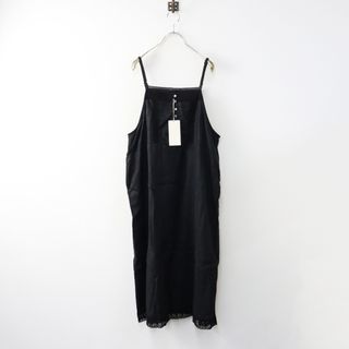 ネストローブ(nest Robe)の未使用 2023SS ネストローブ nest Robe リネン×レース ナイトキャミドレス F/ブラック トップス ノースリーブ【2400014142754】(その他)
