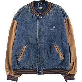 古着 Dunbrooke デニムスタジャン バーシティジャケット メンズXXL相当 /eaa503850(スタジャン)