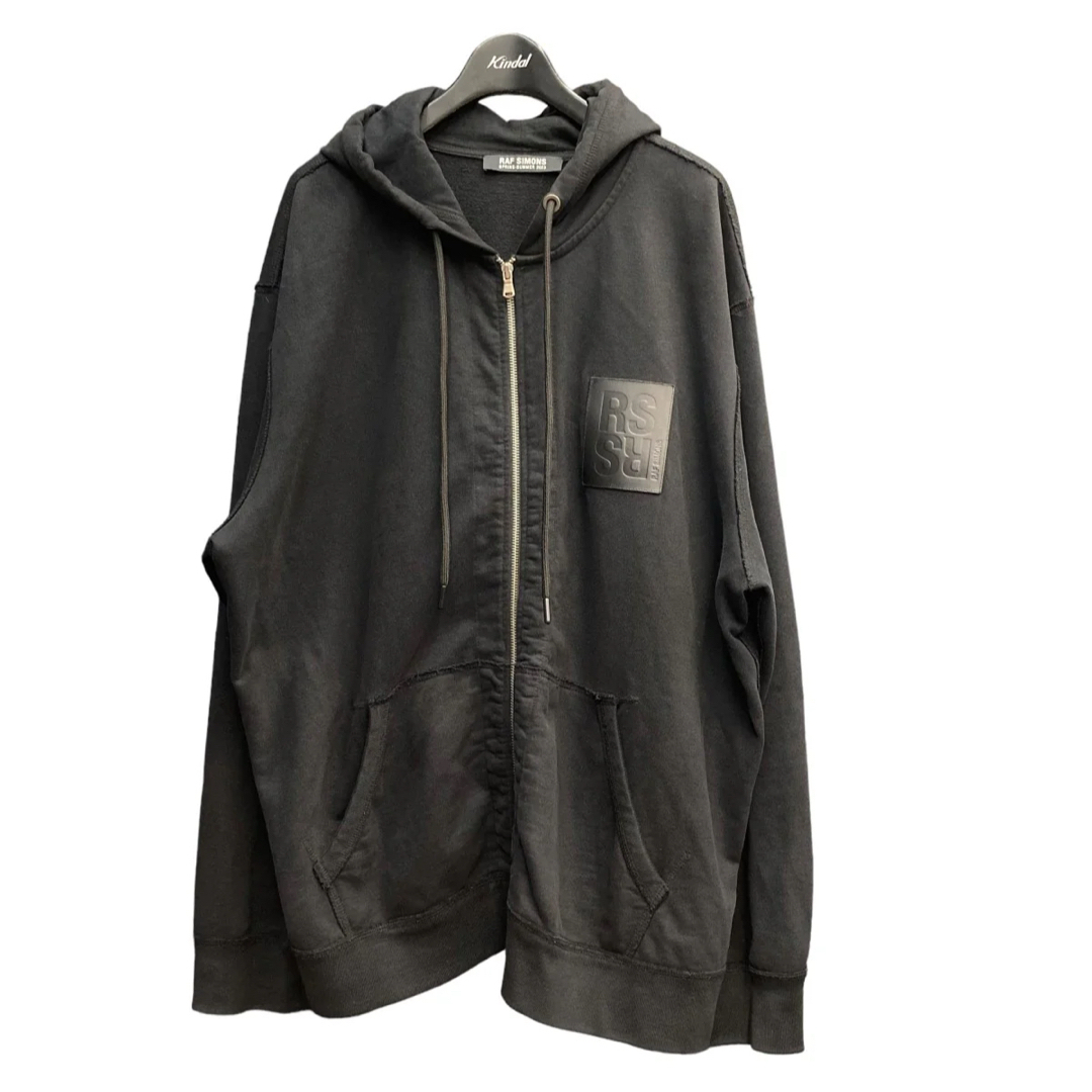 RAF SIMONS(ラフシモンズ) 23SS グラフィックジップパーカー M黒 RAF SIMONS(ラフシモンズ) 23SS グラフィックジップパーカー M黒