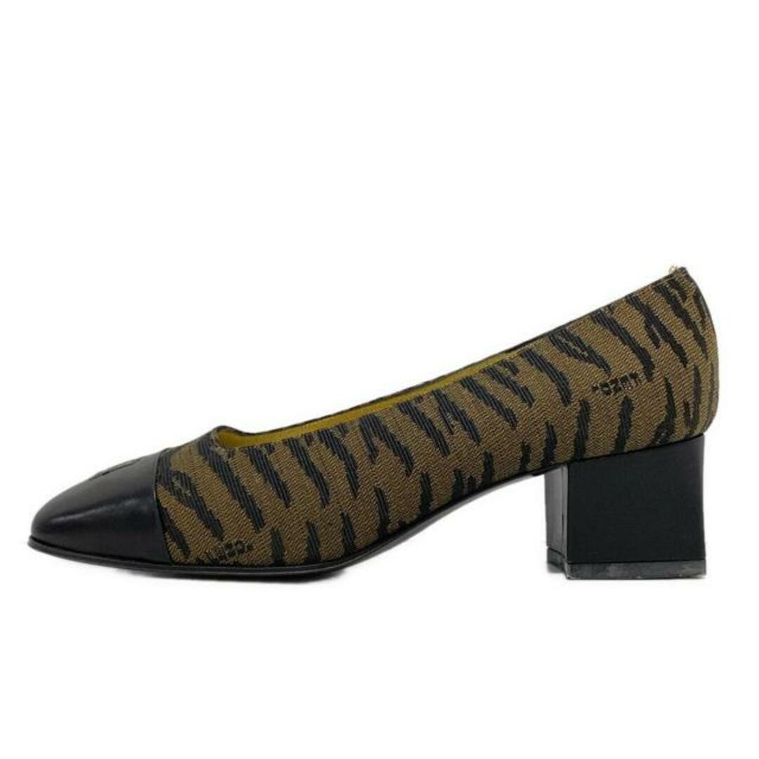 FENDI(フェンディ) パンプス 37 レディース美品 - 黒×ブラウン FENDI(フェンディ) パンプス 37 レディース美品 - 黒×ブラウン