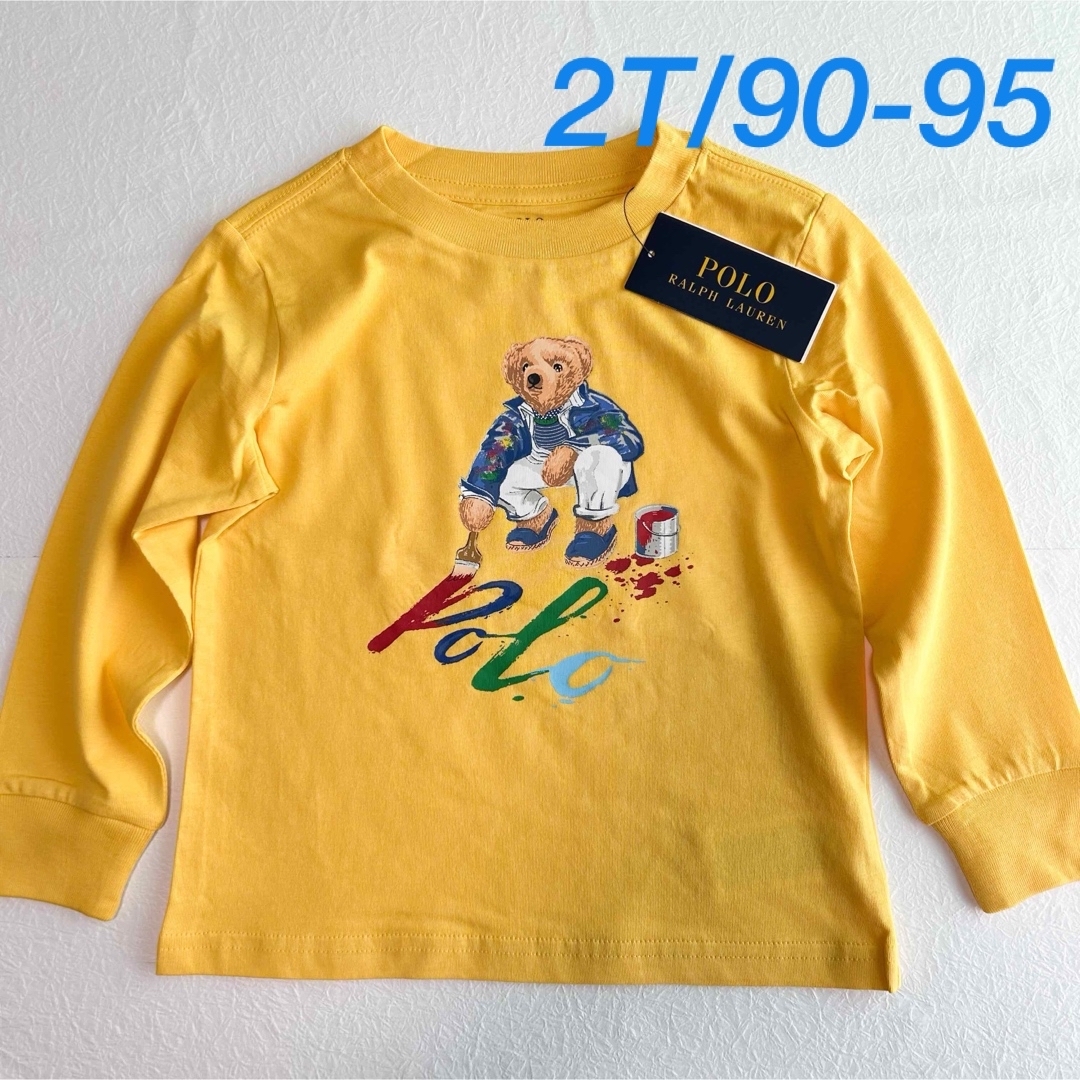 POLO RALPH LAUREN - ラスト1点◇ラルフローレン ポロベアロゴコットン Tシャツ イエロー 2T/90