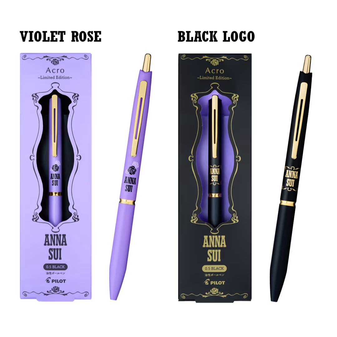 ANNA SUI(アナスイ)の【新品】PILOT アナスイ アクロボール ゴールドライン 2本セット インテリア/住まい/日用品の文房具(ペン/マーカー)の商品写真