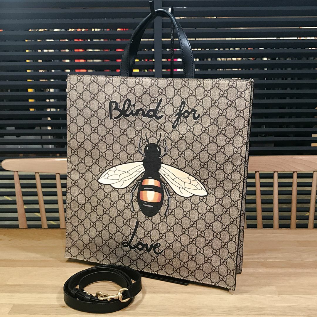 GUCCI - 超美品 グッチ GGスプリーム ビープリント 2WAYトート GUCCI - 超美品 グッチ GGスプリーム ビープリント 2WAYトート