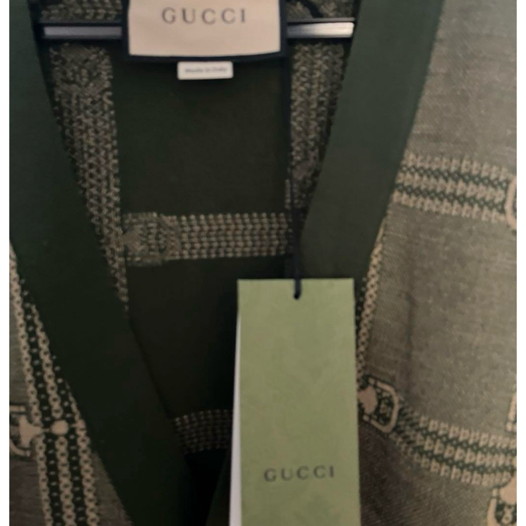 GUCCI - 【新品未使用】GUCCI ホースビット グリーン Vネック GUCCI - 【新品未使用】GUCCI ホースビット グリーン Vネック