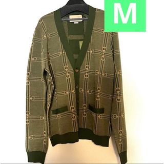 GUCCI - 【新品未使用】GUCCI ホースビット グリーン Vネック GUCCI - 【新品未使用】GUCCI ホースビット グリーン Vネック