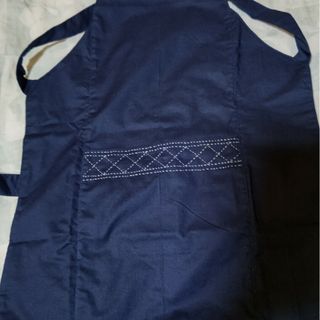 ★処分品新品紺×無地大人用腹掛(ドンブリ)S(その他)