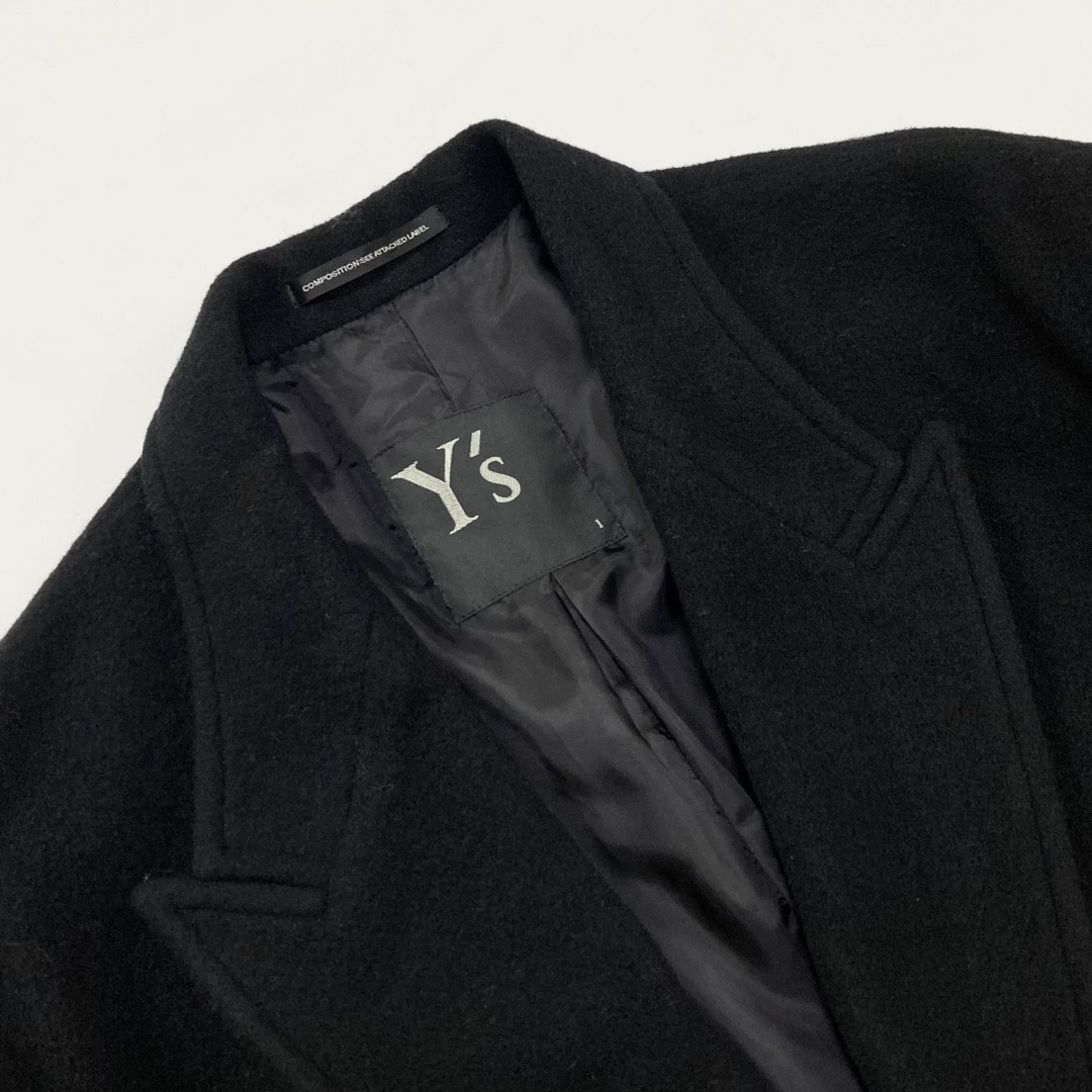 Y's WOOL MOSSER PEAK LAPEL JACKET 黒1|ジャケット/アウター Y's WOOL MOSSER PEAK LAPEL JACKET 黒1|ジャケット/アウター
