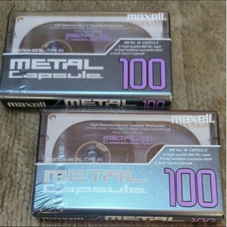 マクセル(maxell)の新品未開封！メタル カセットテープ 2本 maxell M-CP100(その他)